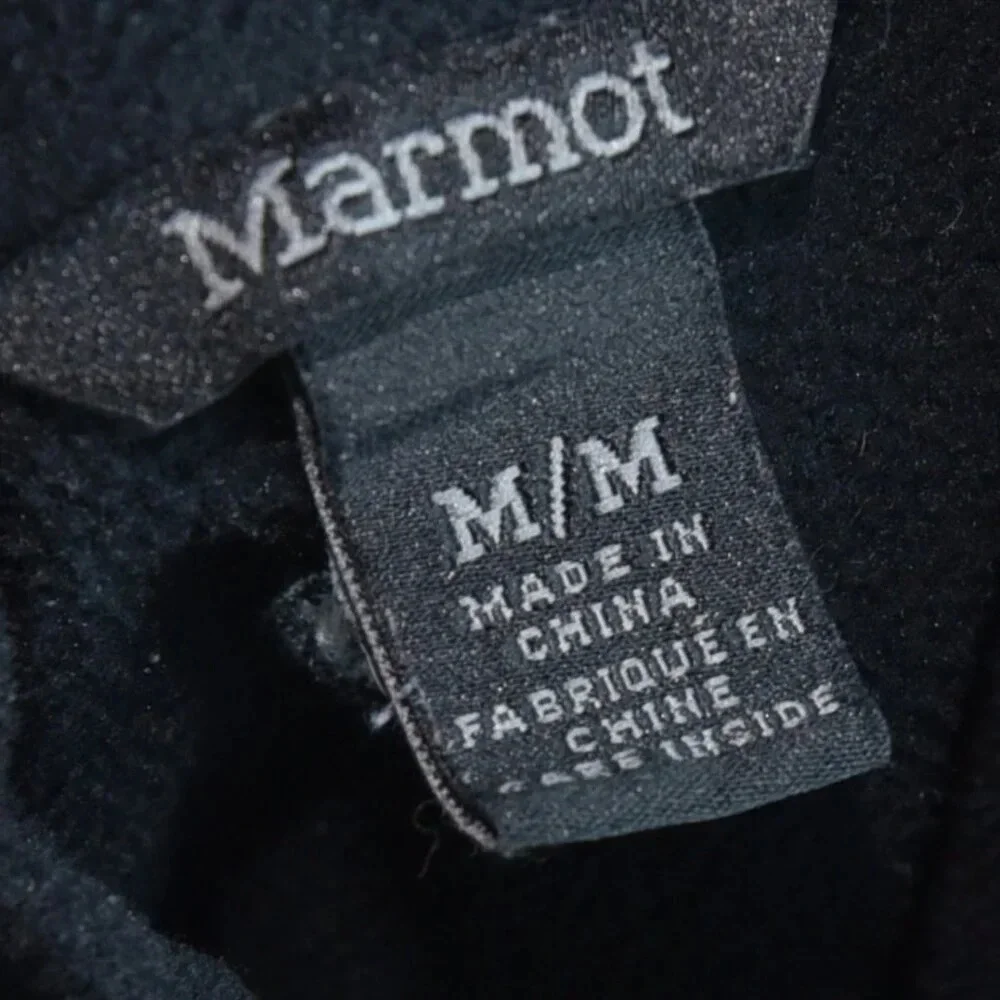 MARMOT || Kid's Fleece Quarter Zip Black Jacket Pullover Mock Neck Outdoors M - Picture 8 of 8